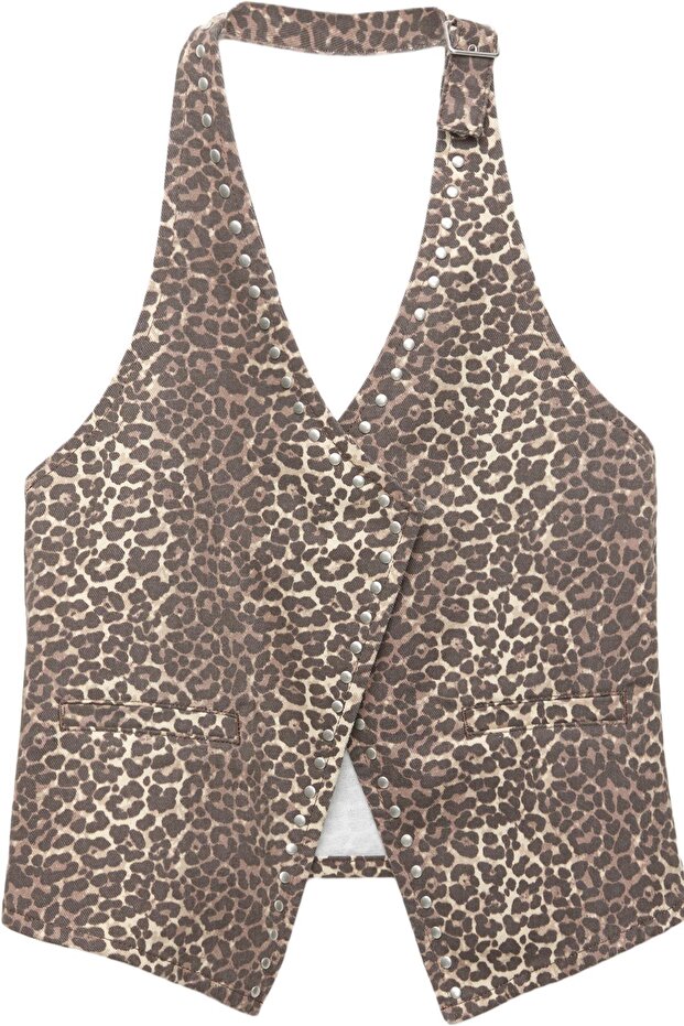 Halter leopar çivili top - 9