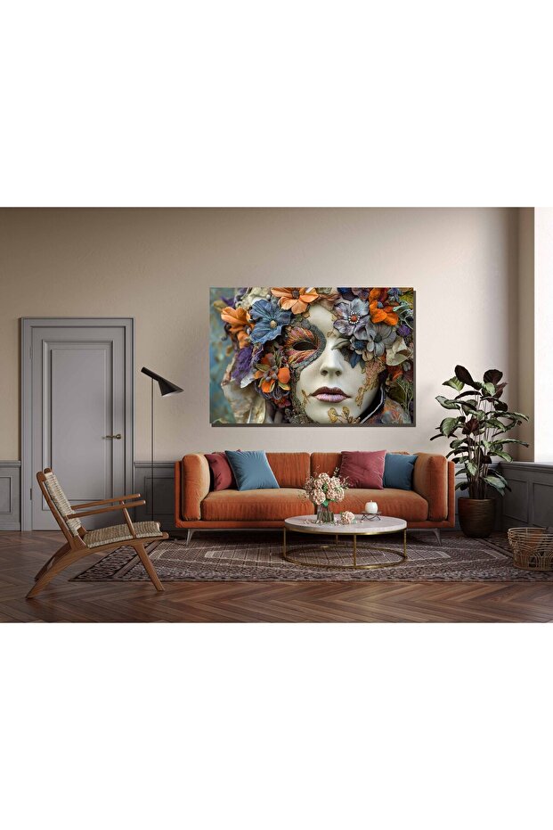 MASKE KADIN KANVAS TABLO - 1