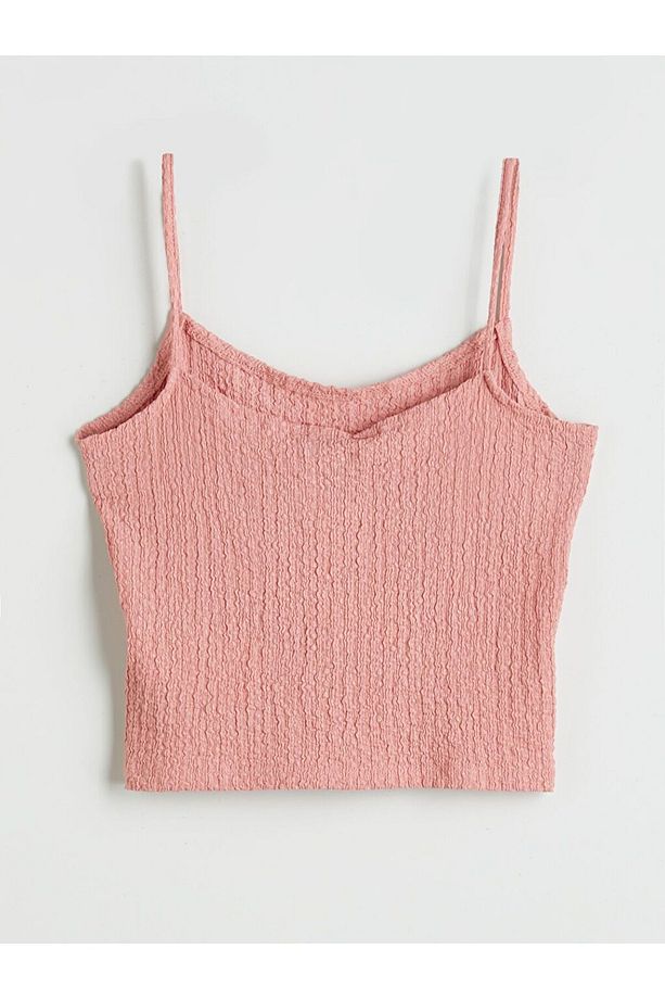 LCW Vision U Yaka Dokulu Askılı Crop - 6