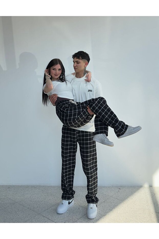 Summer Thin Fabric Checked Pajama Bottom - 2