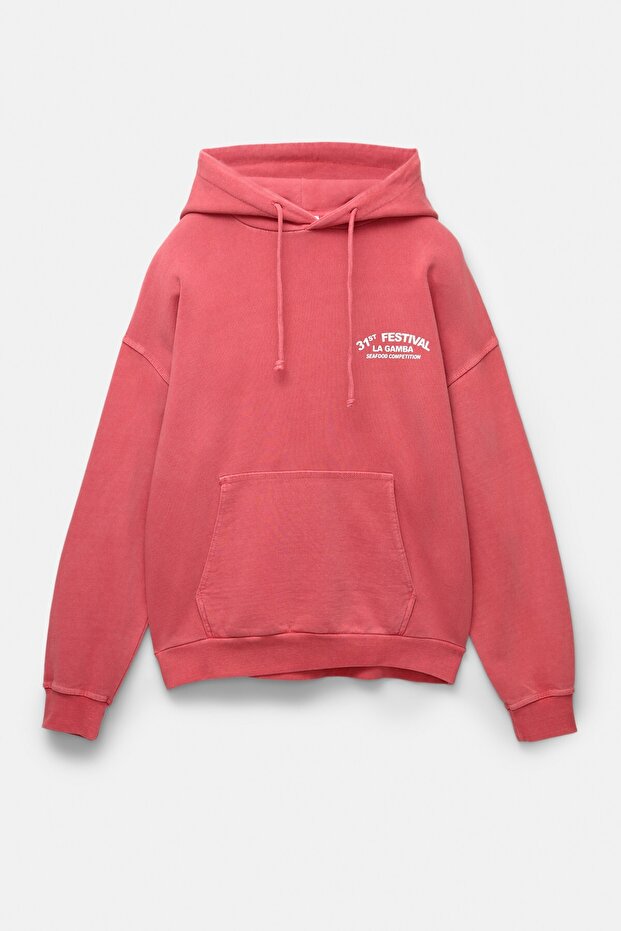 Kapüşonlu karides sweatshirt - 6