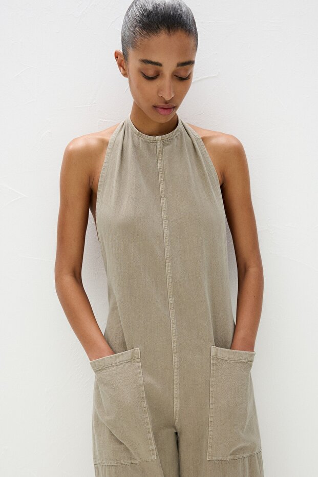 Sırtı açık süper bol tulum - 4