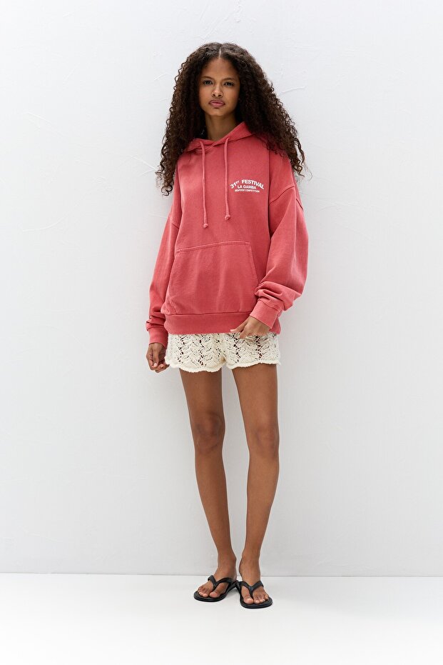 Kapüşonlu karides sweatshirt - 3