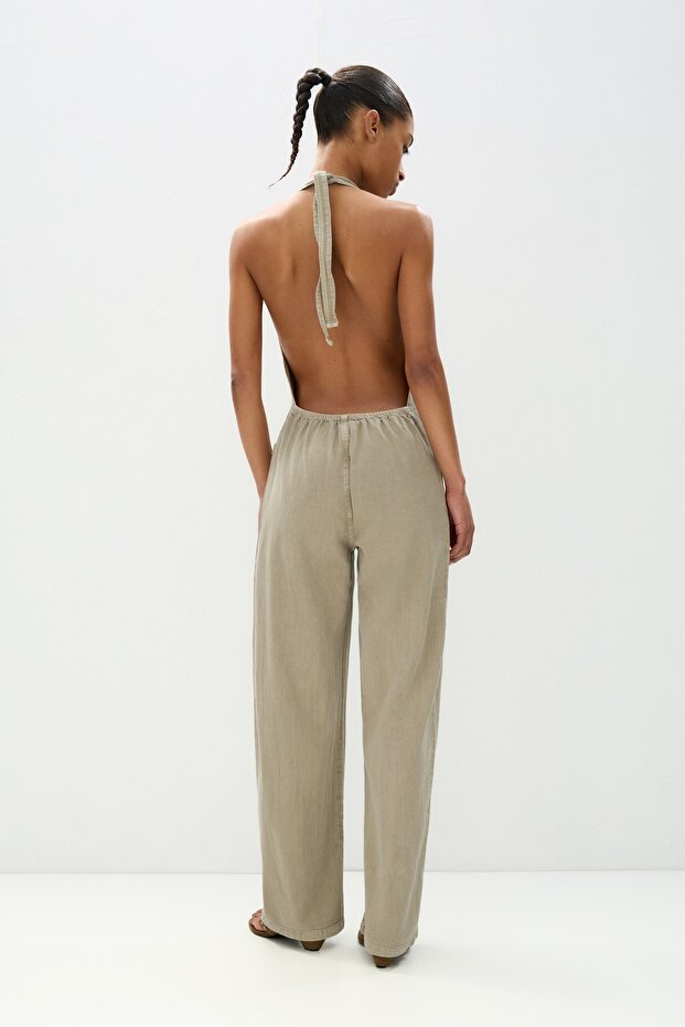 Sırtı açık süper bol tulum - 5