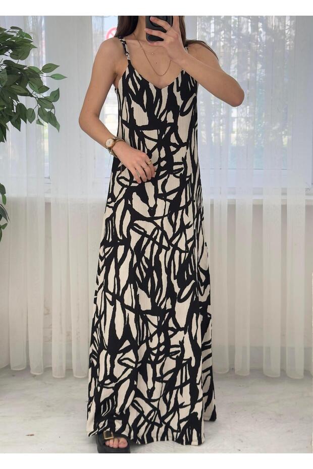 فستان بيكسي منقوش مجعد - 3