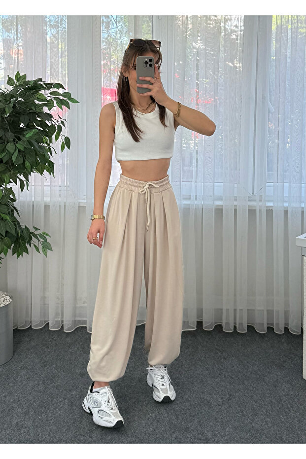 Tula Modal Taş Şalvar Pantolon - 2