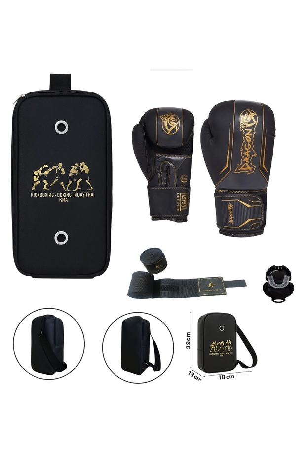 Legacy Kick Boxing Gloves Boxing Gloves Muay Thai Gloves Set of 3 and Gloves with Carry Bag