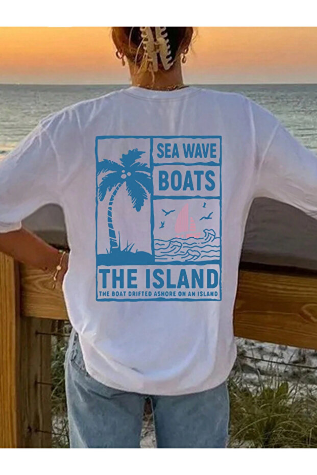Unisex Men/Women the Island Custom Printed Oversize Cotton T-Shirt