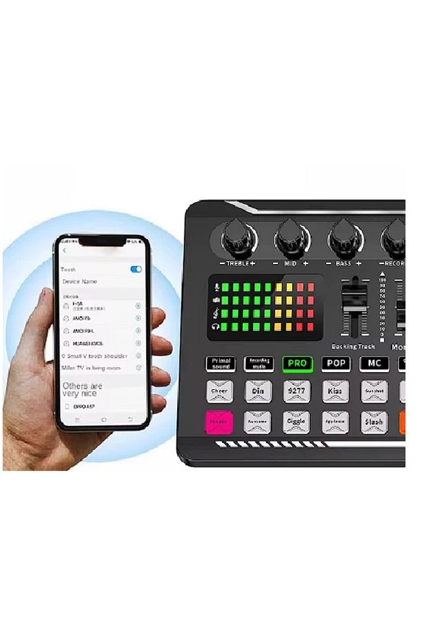 Bluetooth Bağlantılı Mikserli Ses Kartlı Kulaklıklı Stüdyo Kayıt Paketi – Mikrofonlu Özel Set" - 3