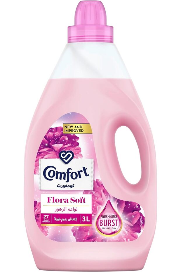 Fabric Softener, Flora Soft, with freshness-burst technology for longer lasting fragrance &