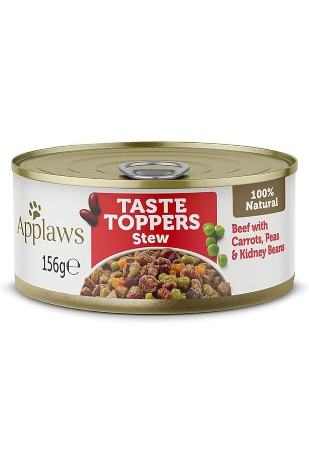 Taste Topper Stew Beef Veg Dog Tin 156g Pack of 12