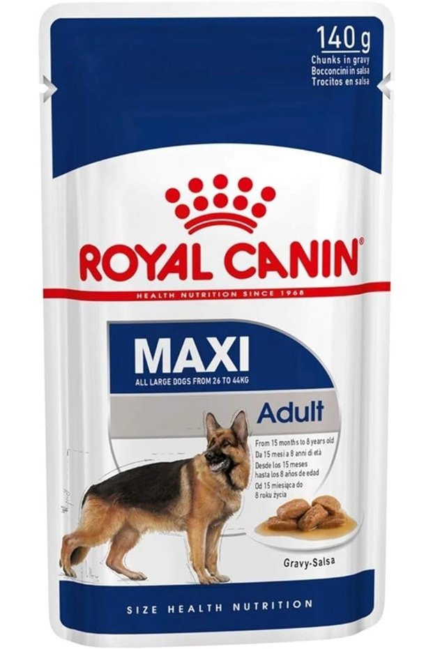 Royal Canin Size Health Nutrition Maxi Adult (WET FOOD - 140g Pouch) Pack of 12