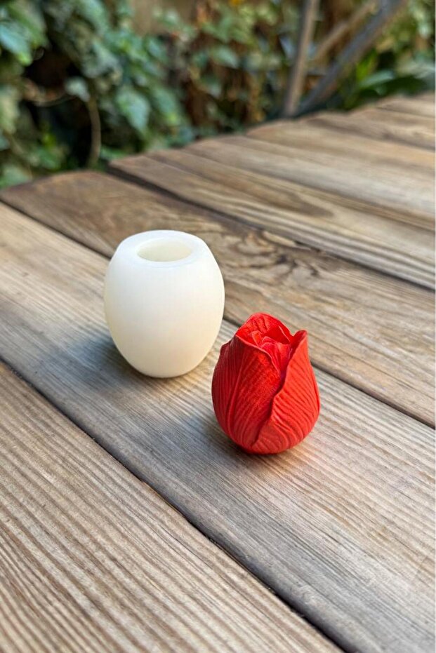 Lale 3D Silikon Mum Kalıbı - 4