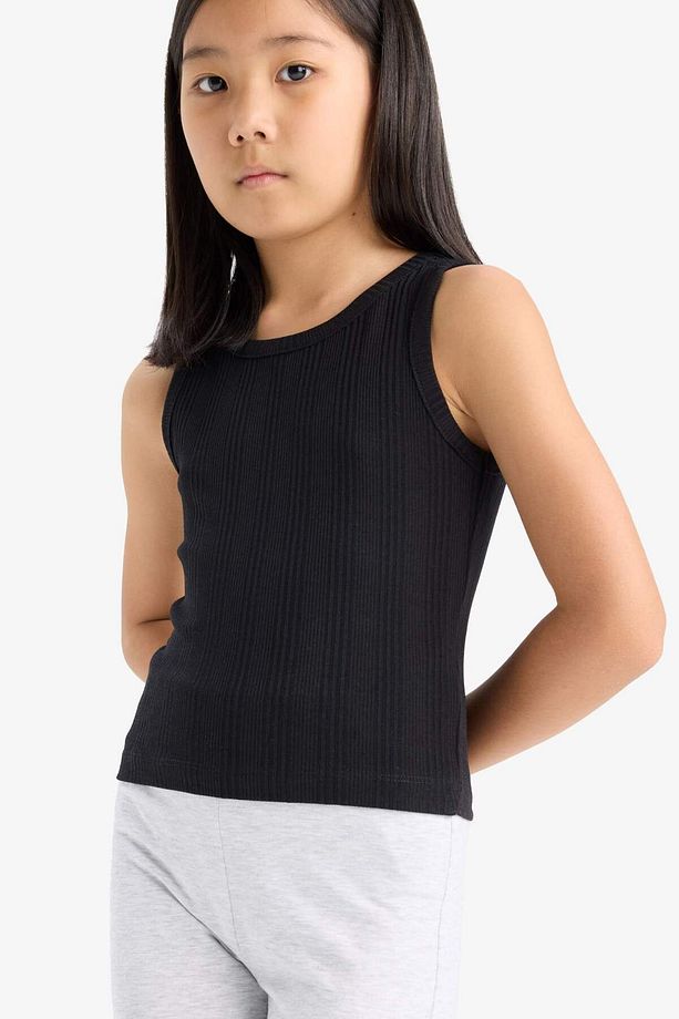 Kız Çocuk Bisiklet Yaka Basic Düz Atlet Z7815A625HS - 1