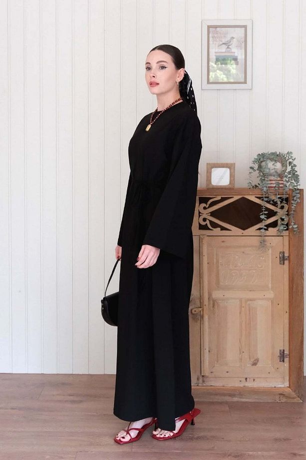 Siyah Süprem Basic Elbise - 8