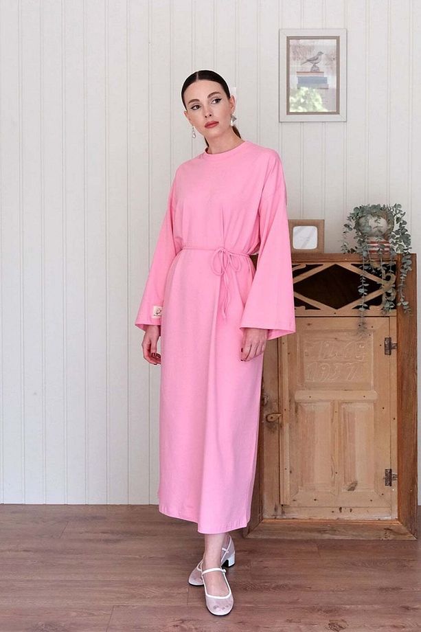 Pembe Süprem Basic Elbise - 4