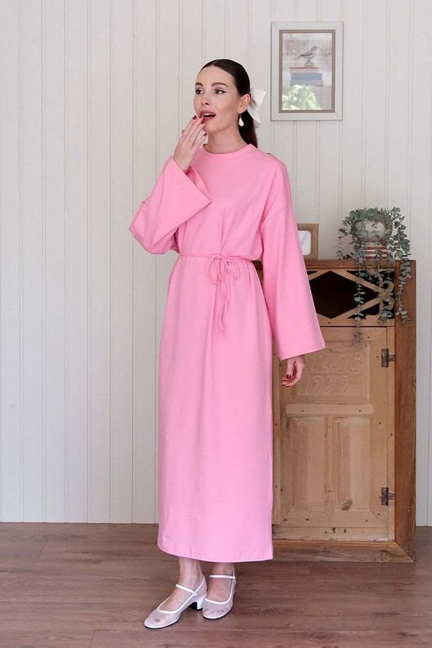 Pembe Süprem Basic Elbise - 2
