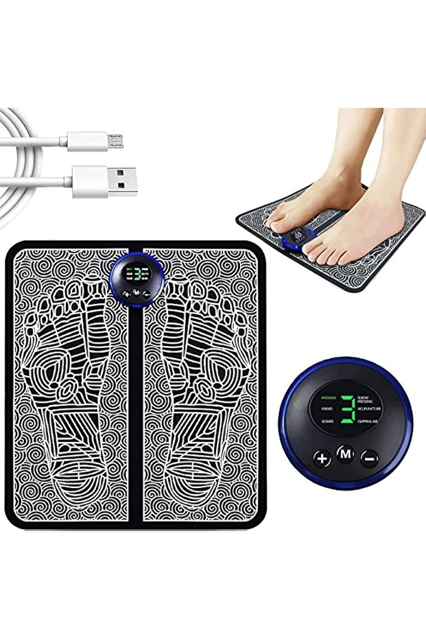 Foot Massager, USB Rechargeable Feet Massage Machine Foldable Calves Massage Tool Improves Circu