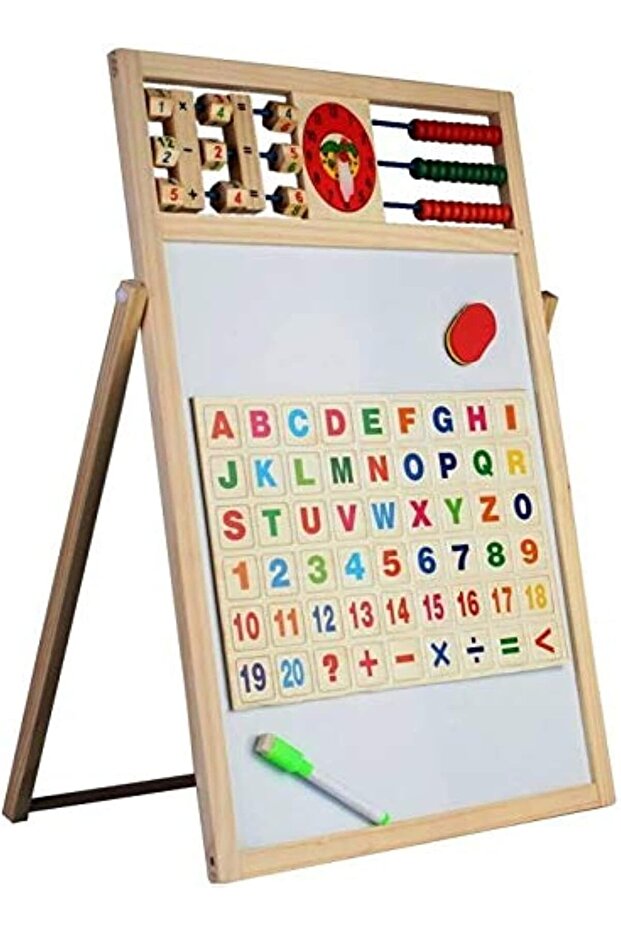 لوح كتابة مغناطيسي خشبي متعدد الأغراض، 52×46×26 سم