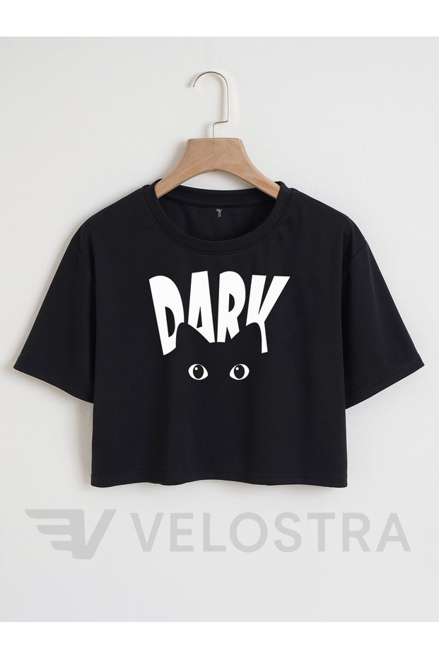 Women's Cat Printed Crop