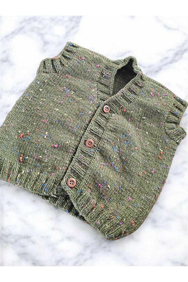 El Örgüsü Yelek, Erkek Bebek Yeleği, Örgü Yelek - 6