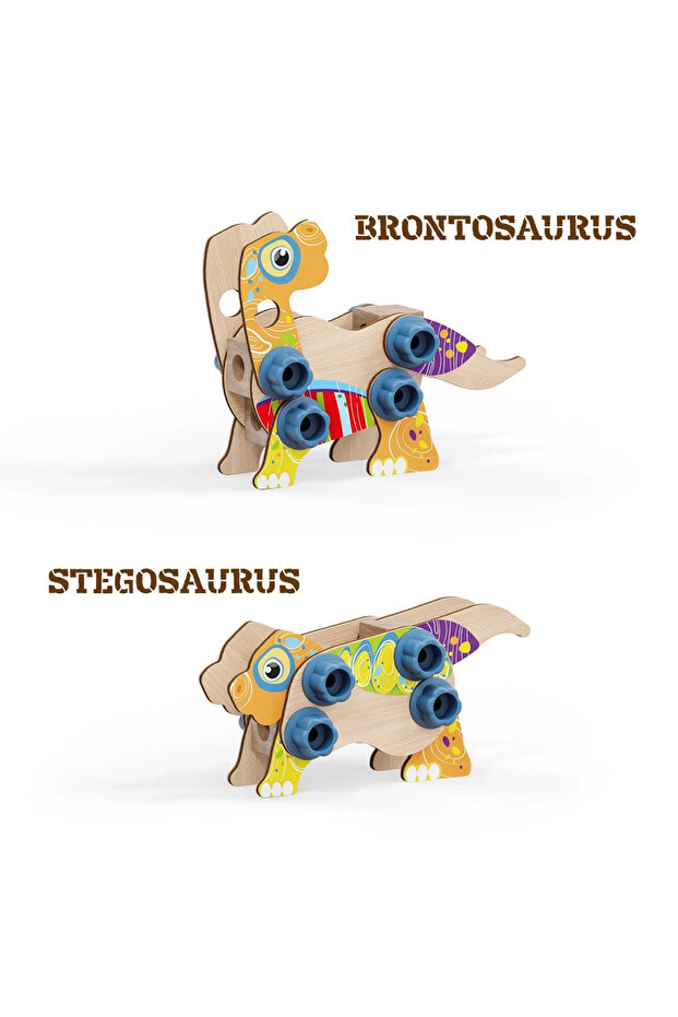 Set constructie dinozauri Quercetti Bio - 4