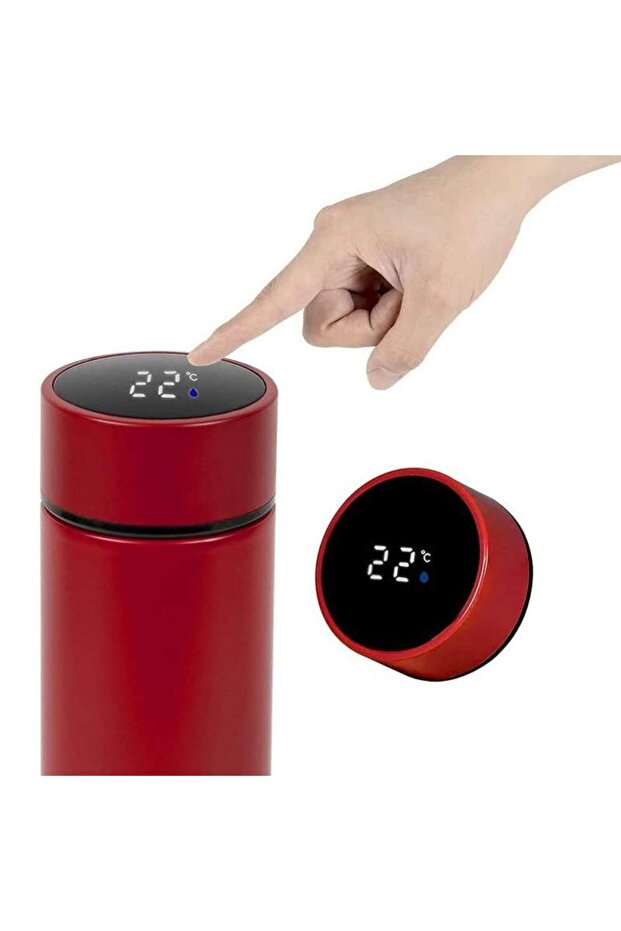 termos inteligent cu termometru, 500 ml, roșu - 4