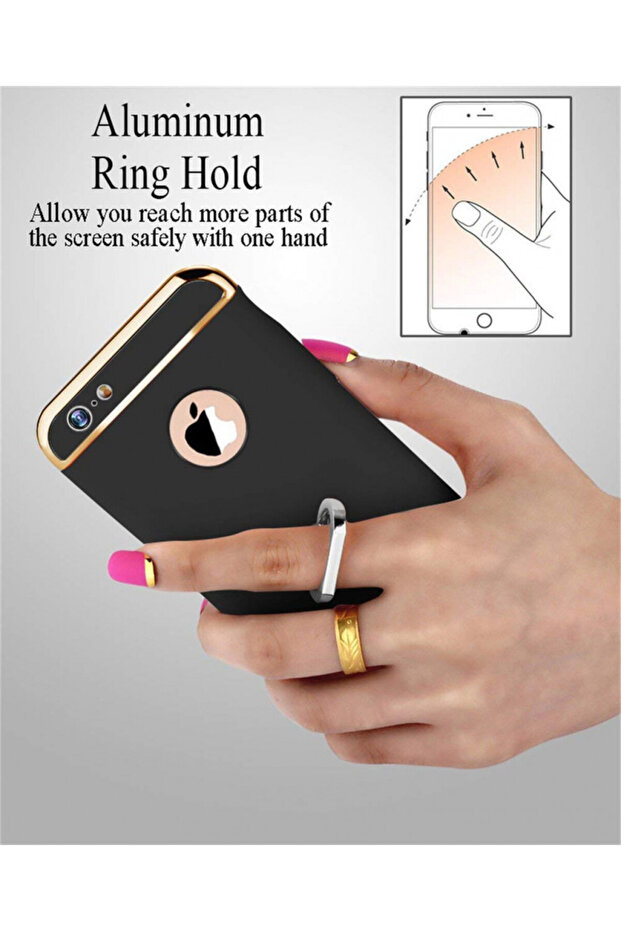 Apple iPhone 7 Plus case, 3in1 Ring Black - 3