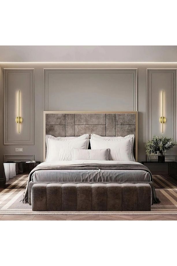 Modern Dekoratif Pilli Led Duvar Aplik Eskitme Gold 70 Cm ( 1 Adet ) - 2