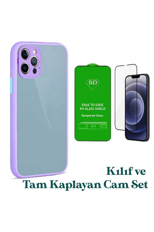 Apple iPhone 11 Pro Max Uyumlu Montreal Kılıf Ve Tam Kaplayan Cam Set - 1
