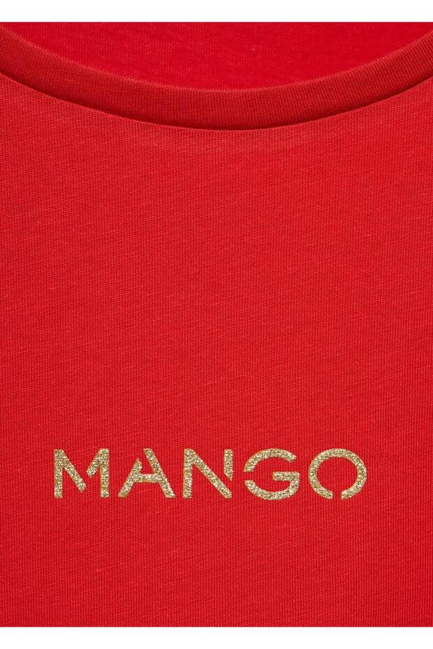 Pamuklu logolu tişört - 5