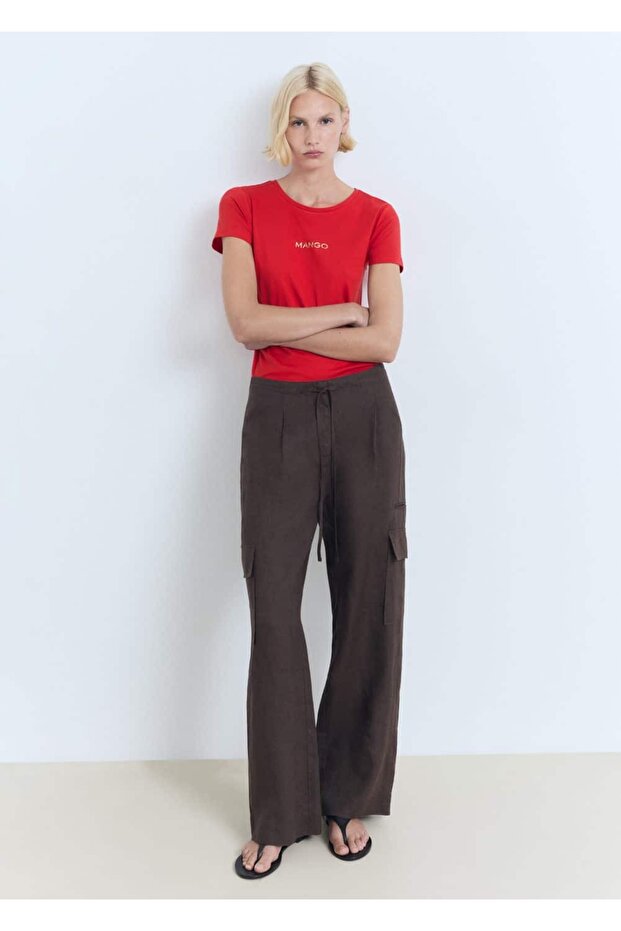 Pamuklu logolu tişört - 2