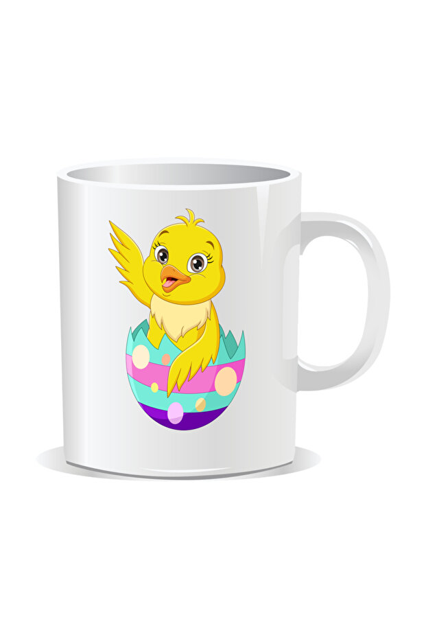 Personalized Easter mug, Chicken in egg - White interior - 1