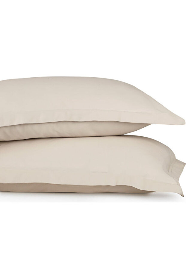 :طقم ملاءات سرير فاخرة سادة من 3 قطع، 300 خيط، 100 قطن غني - 4