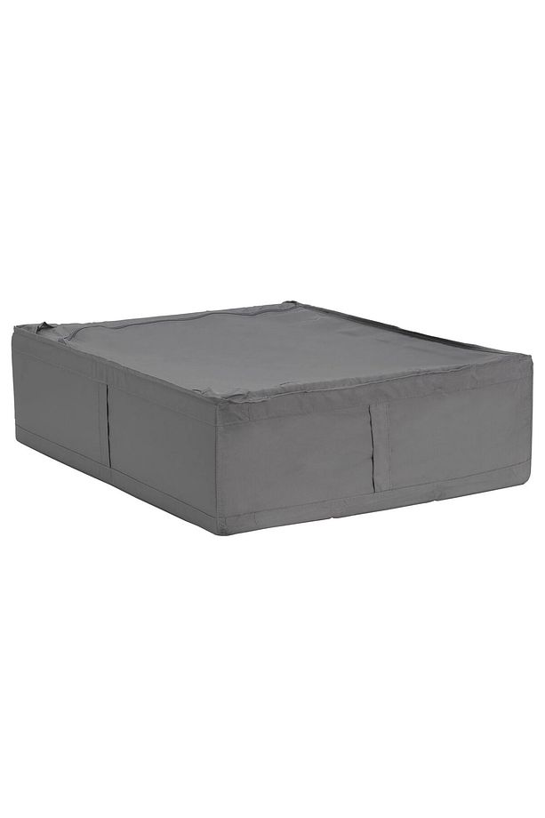 QUALİTY Fermuarlı Düzenleme Kutusu 63x53x19 Cm İkea Saklama Kutusu Polyester Hurç Koyu Gri - 2