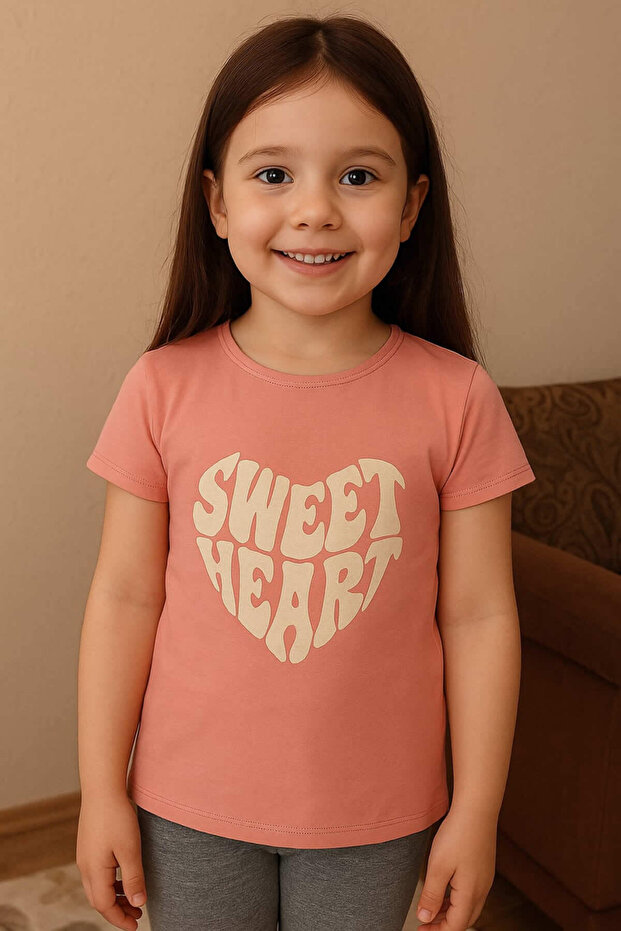 100% Cotton Stretchy Lycra Combed Cotton Girls T-Shirt