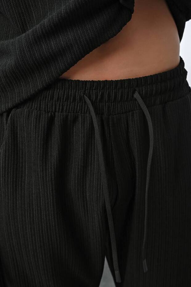 Fitilli Baggy Erkek Jogger Pantolon - 2