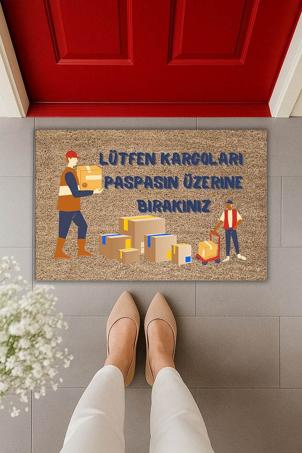 Yüksek Kaliteli Dijital Baskı Online Alışveriş Sevdalarına Özel Kapı Önü Paspası - 2