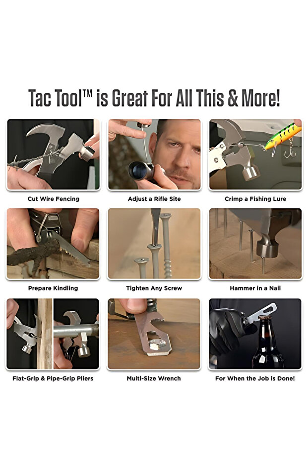 APF® 18-in-1 Tac Tool Kit, Multi-Tool for Camping and Hiking with Belt Pouch - 9