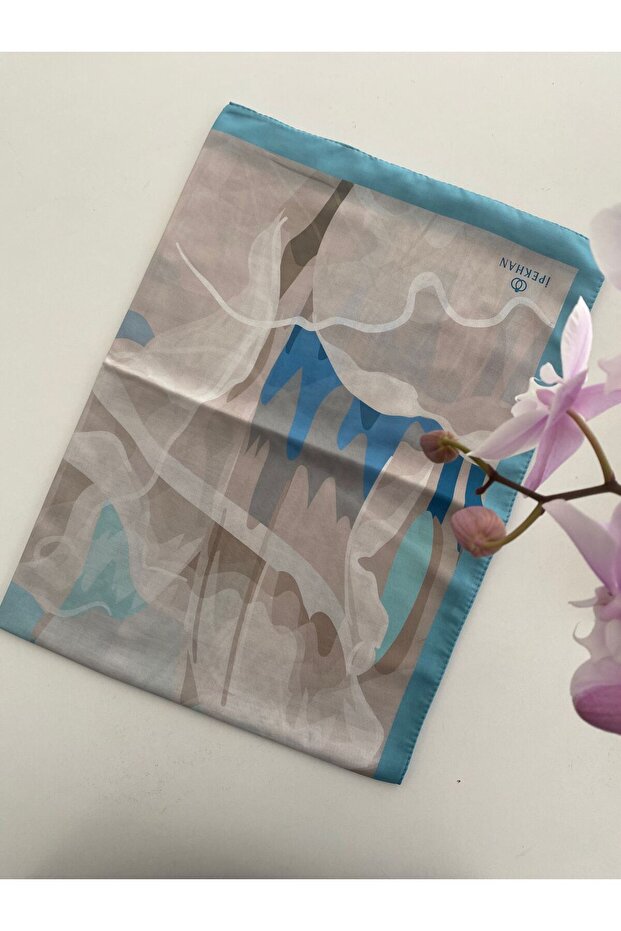 Rainbow Pattern Thin Cotton Shawl - 1