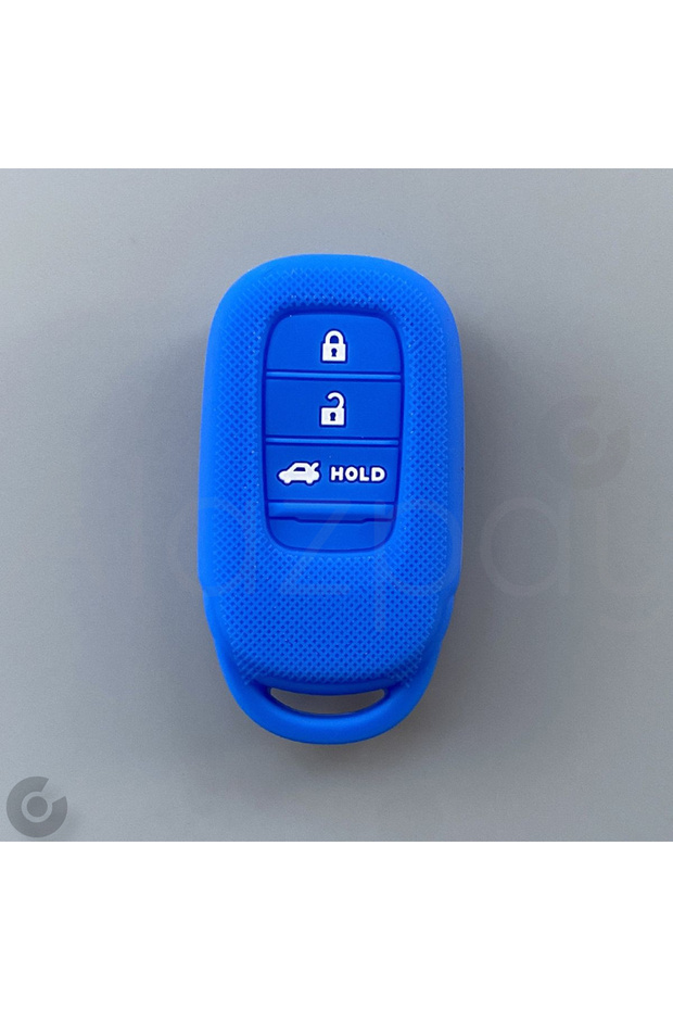 Honda Compatible Civic, Accord, Cr-V, Hr-V, Zr-V Flat Silicone Key Case Cover (Blue)