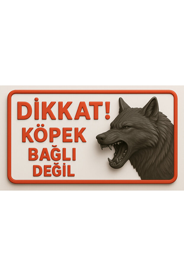 Caution There Is a Dog Warning Sign 20X15Cm Metal
