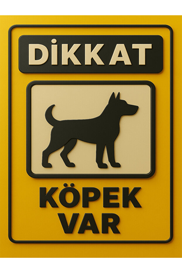 Caution There Is a Dog Warning Sign 20X15Cm Metal