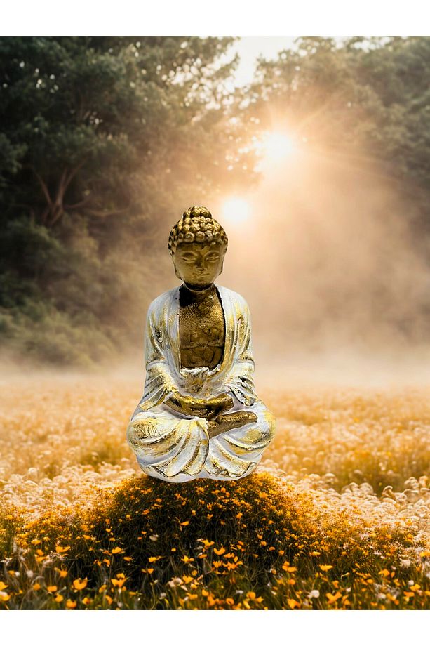 Lüks Meditasyon Şans Bereket Buda Biblo Heykel Vitrin Masa Süsü - 5
