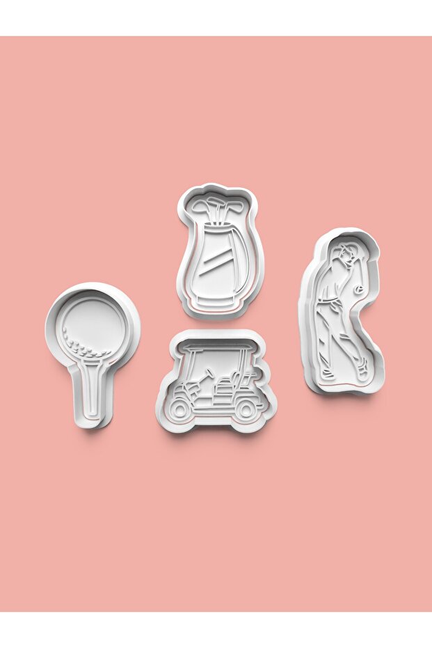 Golf Cookie Mold and Sugar Dough Mold Set of 4 0371-Set