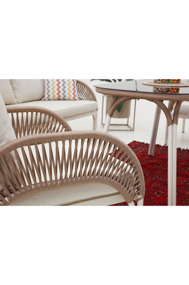 Comfort İp Örgü Bahçe Balkon Oturma Grubu (2+1+1+M) - 8