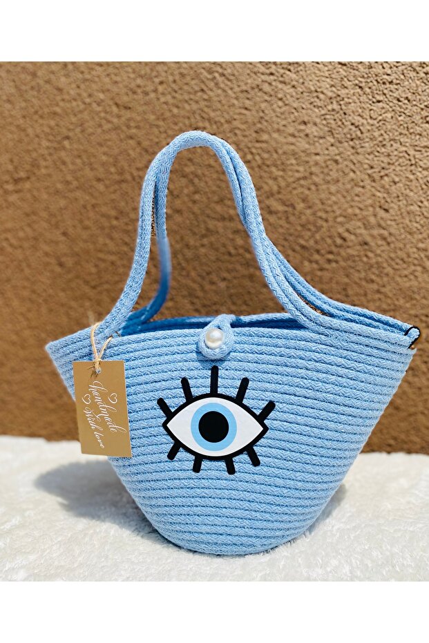 Straw Bag, Beach Bag, Transfer Printed Bag, Handle Bag (Miniboy)