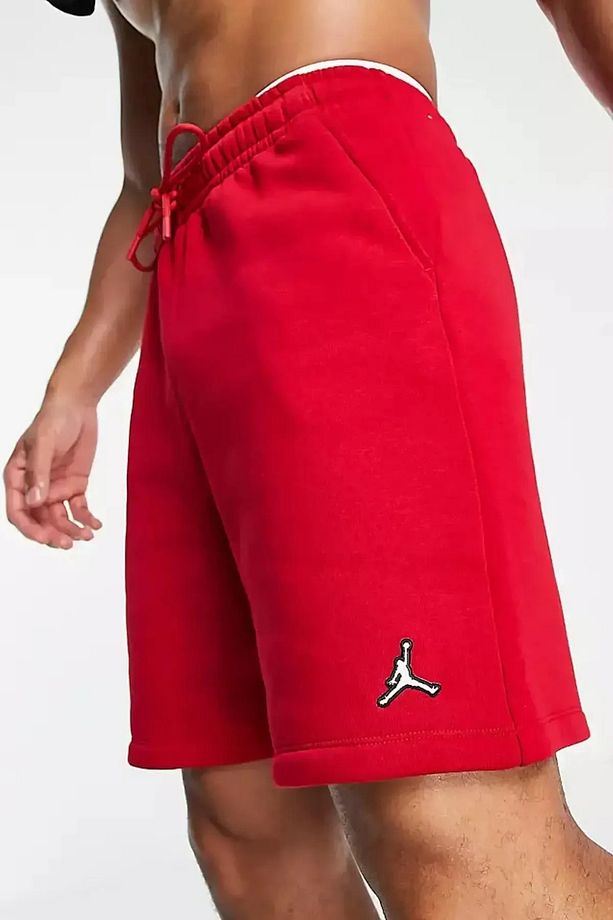Jordan Essentials Fleece Erkek Kırmızı Günlük Şort - 3