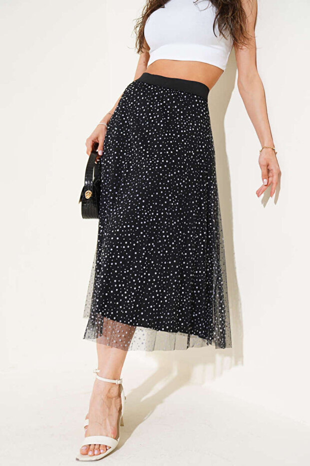 Puantiyeli tül etek - 2