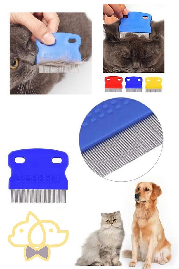 Kedi Köpek Bit Pire Tarağı & Silikon Parmak Diş Fırçası Seti | Ağız ve Tüy Bakım Seti - 3